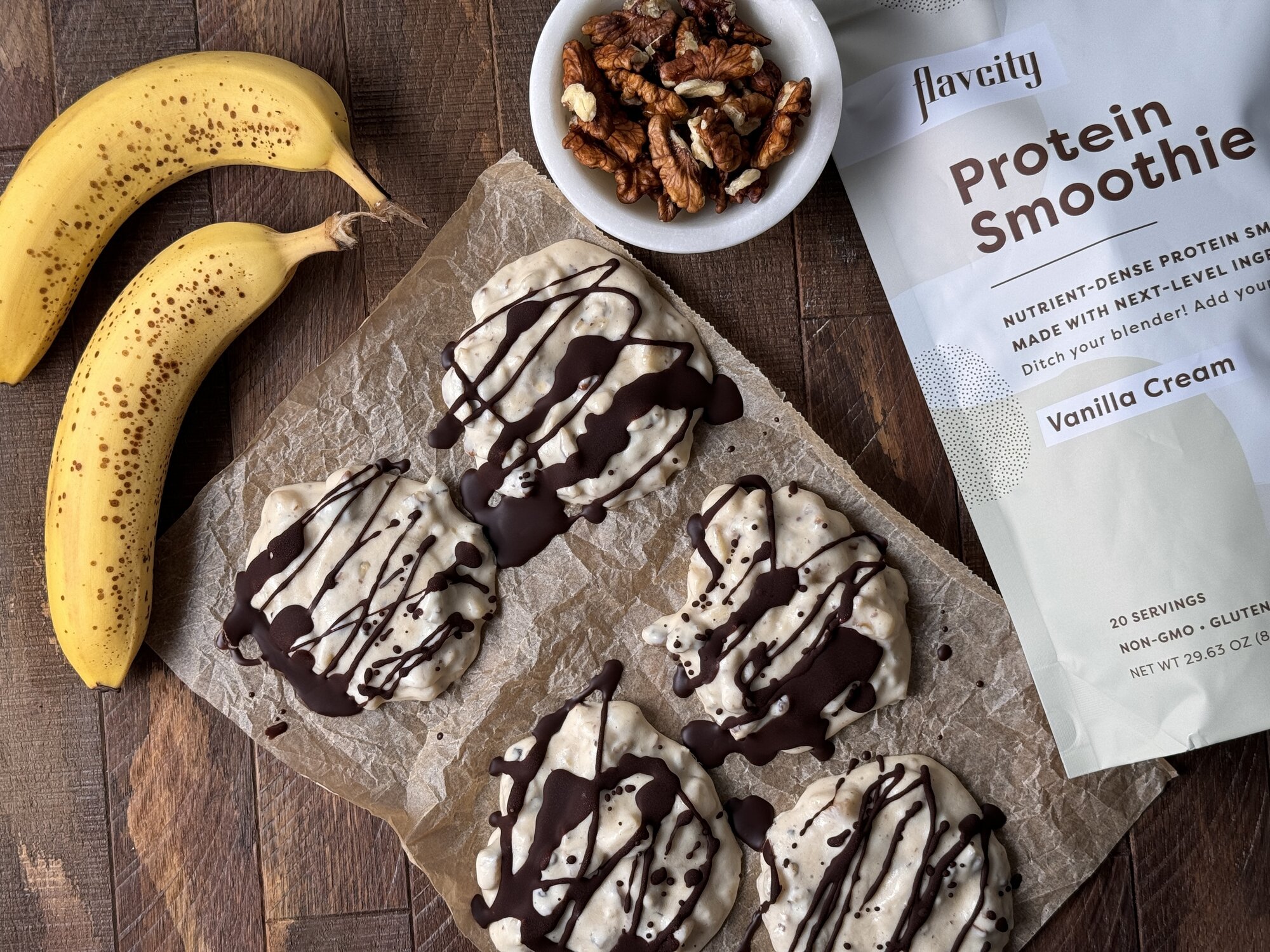 Chunky Monkey Frozen Protein Yogurt Bites