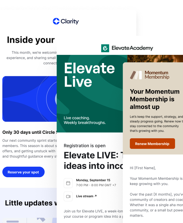 Circle Email Hub: Unify your audience and community