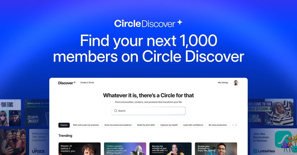 Circle Discover — Find your next 1,000 members