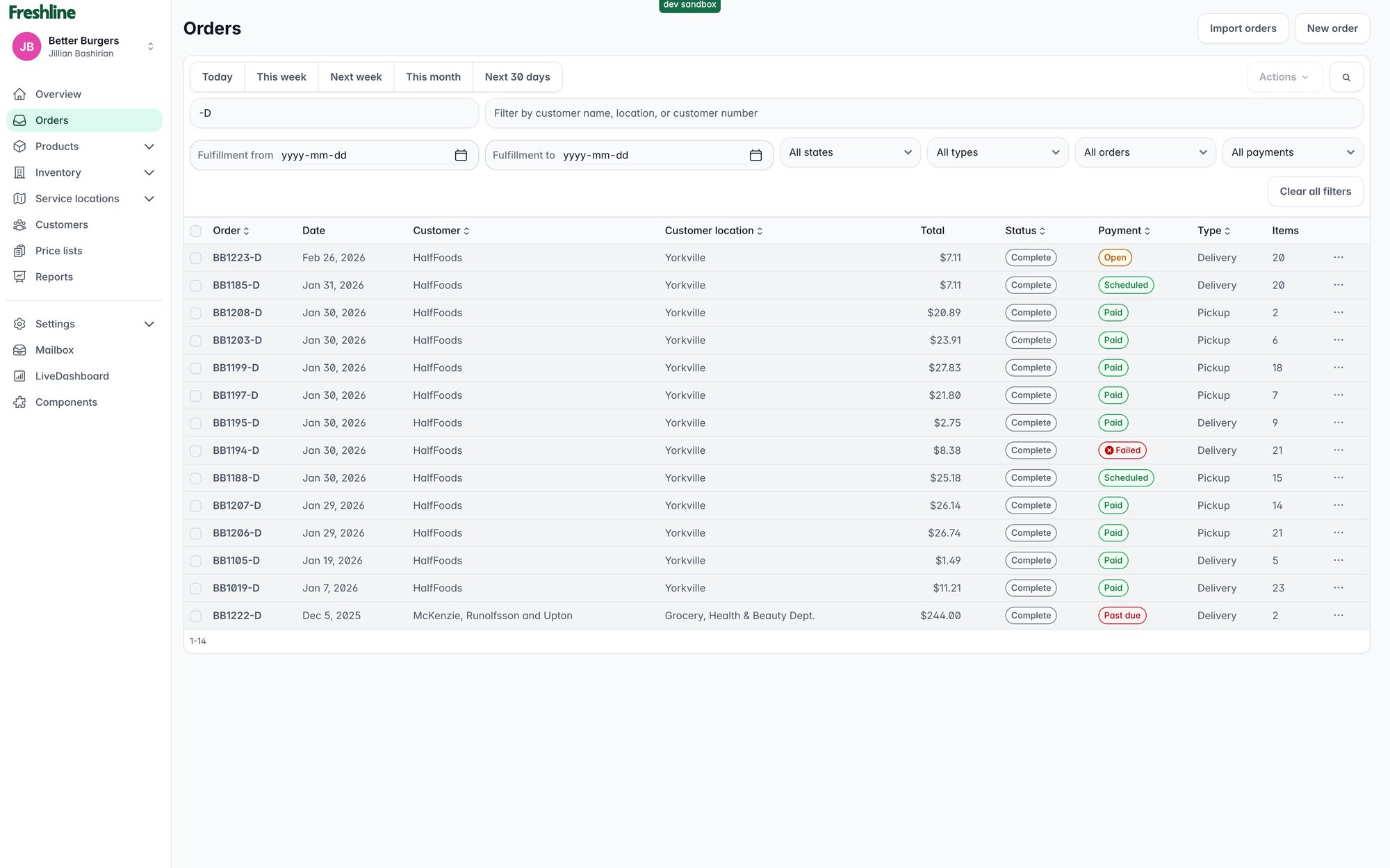Integrate Freshline with Helcim