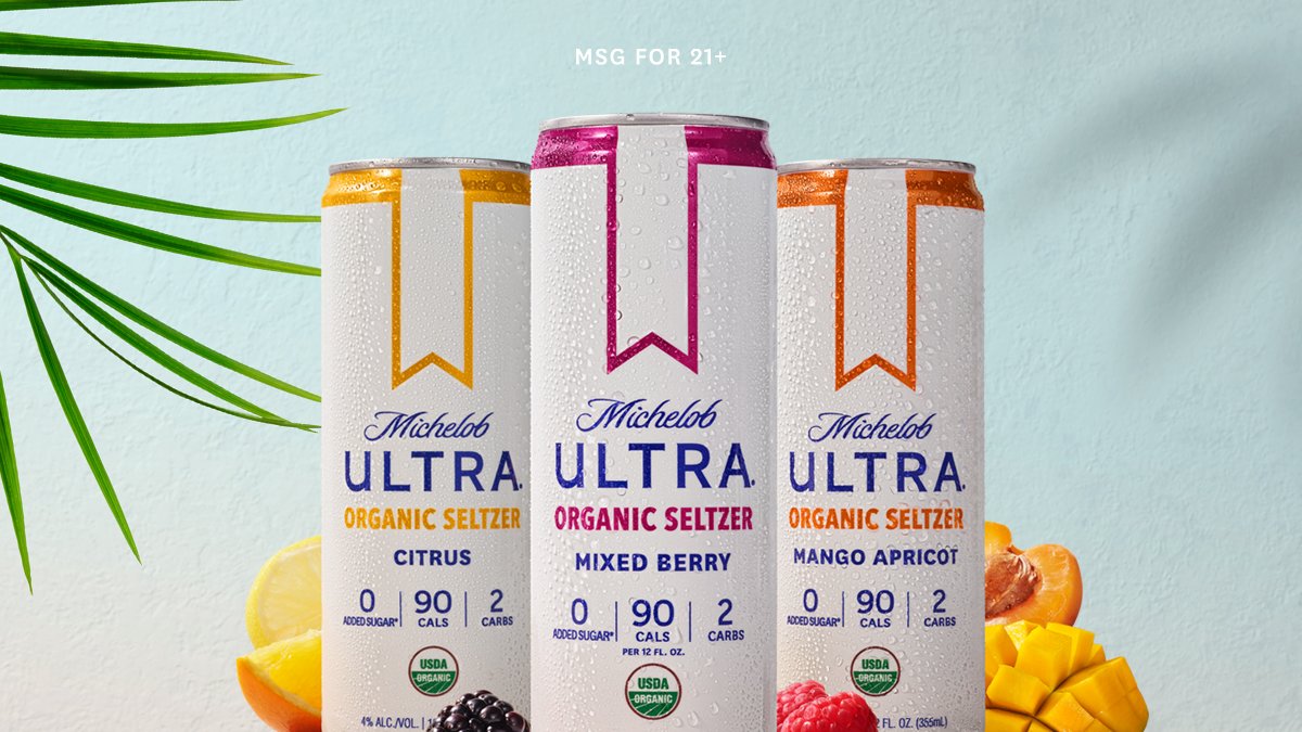 Michelob Ultra Organic Seltzer Berry Hibiscus Coconut | Michelob ULTRA