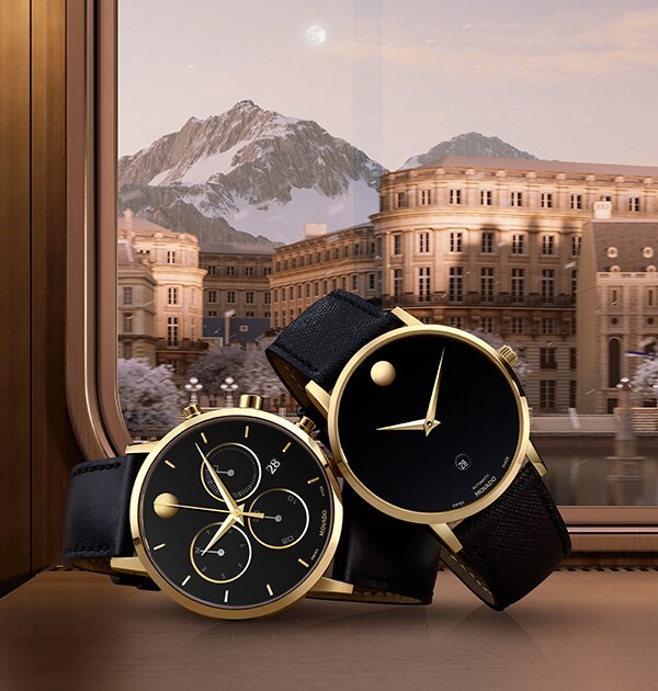 Movado Black and Gold Holiday Gifts