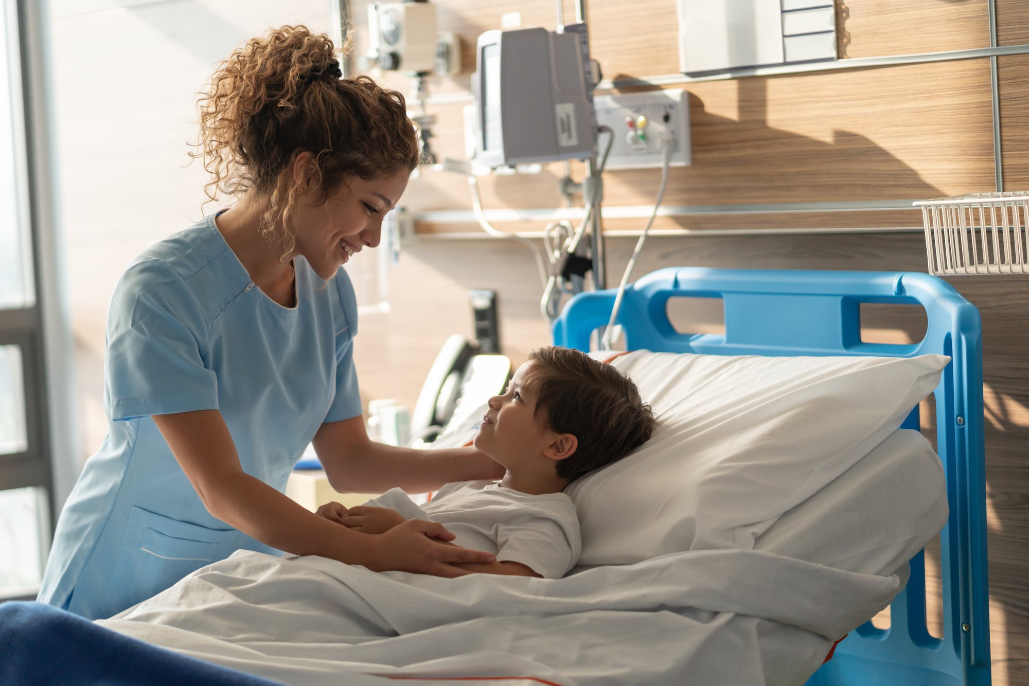 Cross Country color photo of a young female respiratory therapist