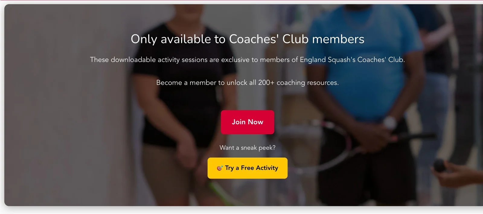 Members-only banner indicating restricted access and join button