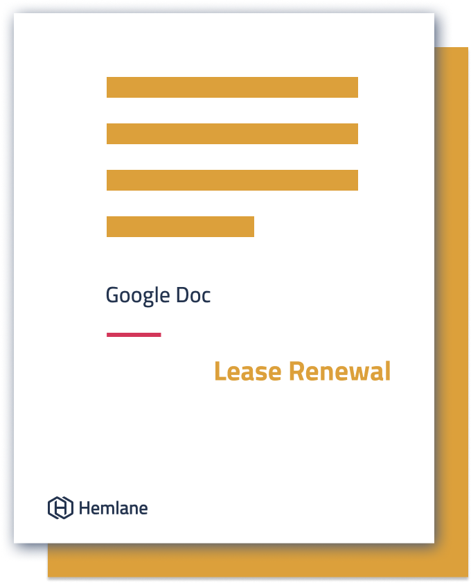 Free Lease Renewal Agreement Template Hemlane