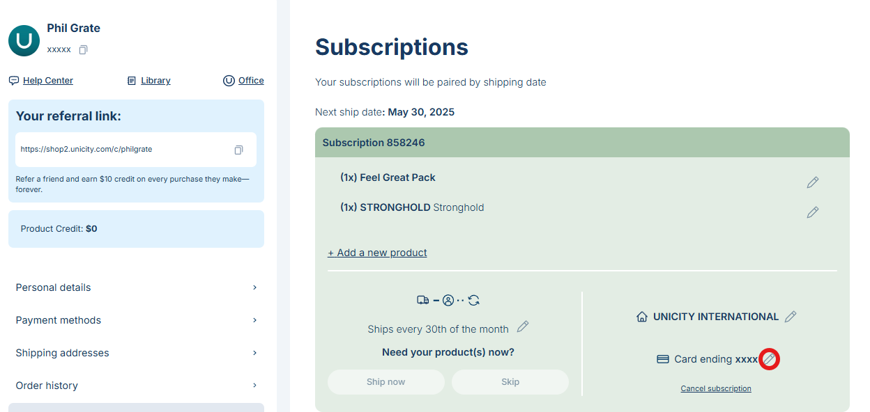 How to Add a New Payment Method to Your Subscription | Help Center