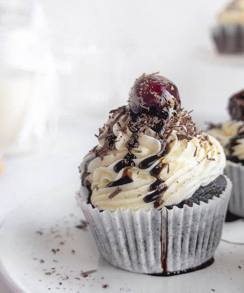 Blog Post - Amarena Cherry filled Chocolate Cupcakes with White ...