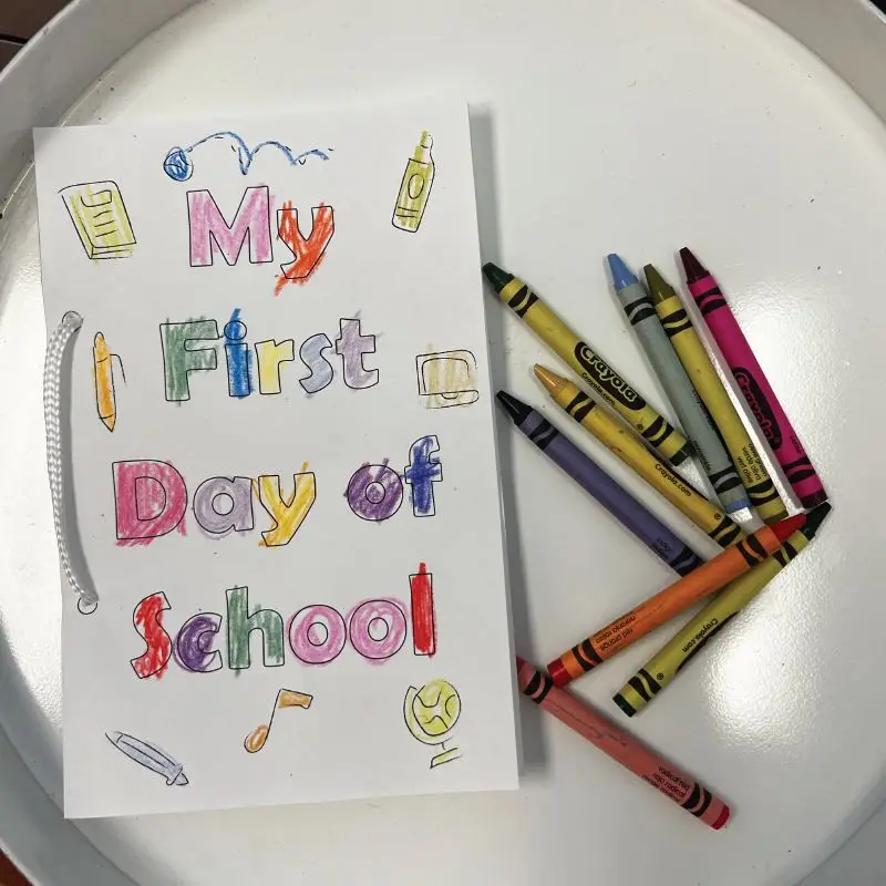 My First Day of School Workbook | Momentous Institute