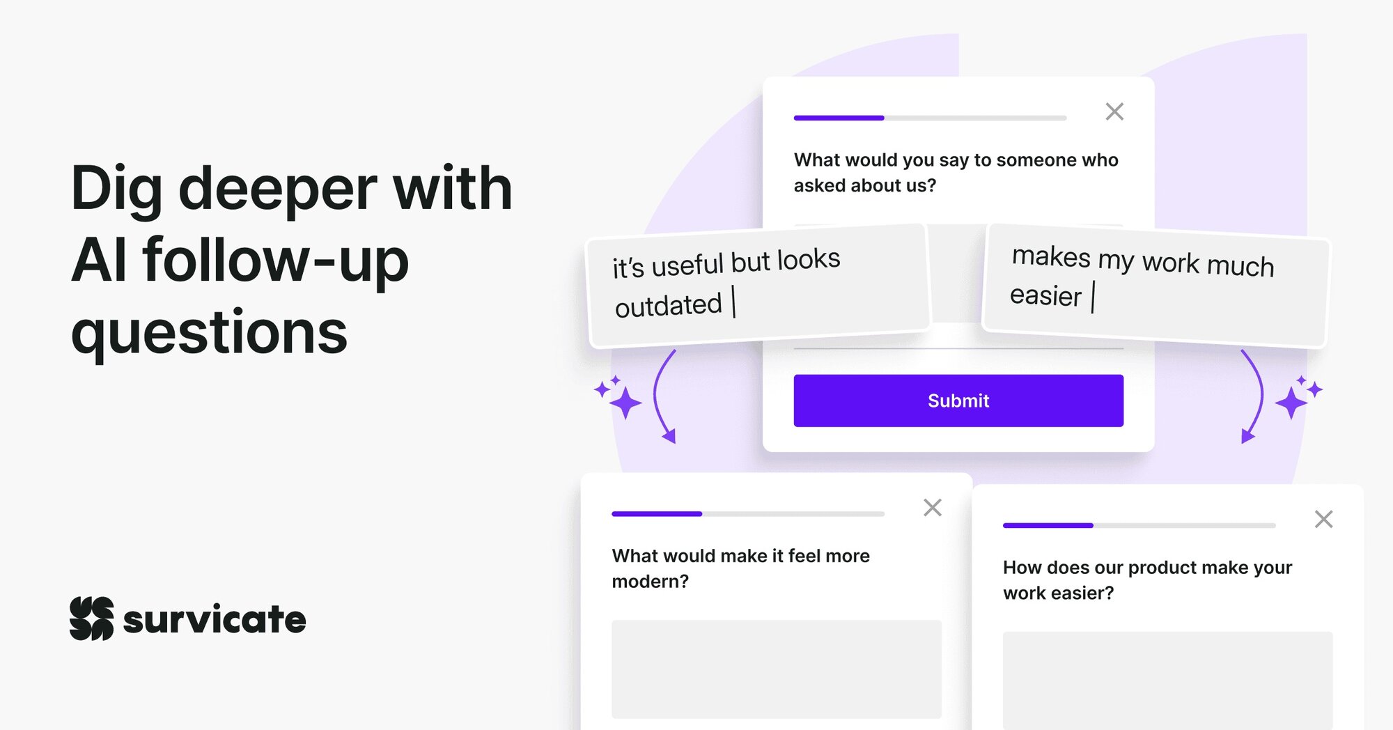 Personalized Surveys with AI Follow-Up Questions | Survicate | Survicate
