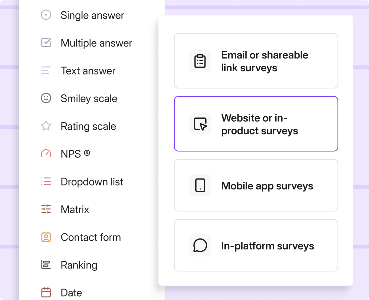 Alchemer Alternative for Multi-Channel Surveys | Survicate