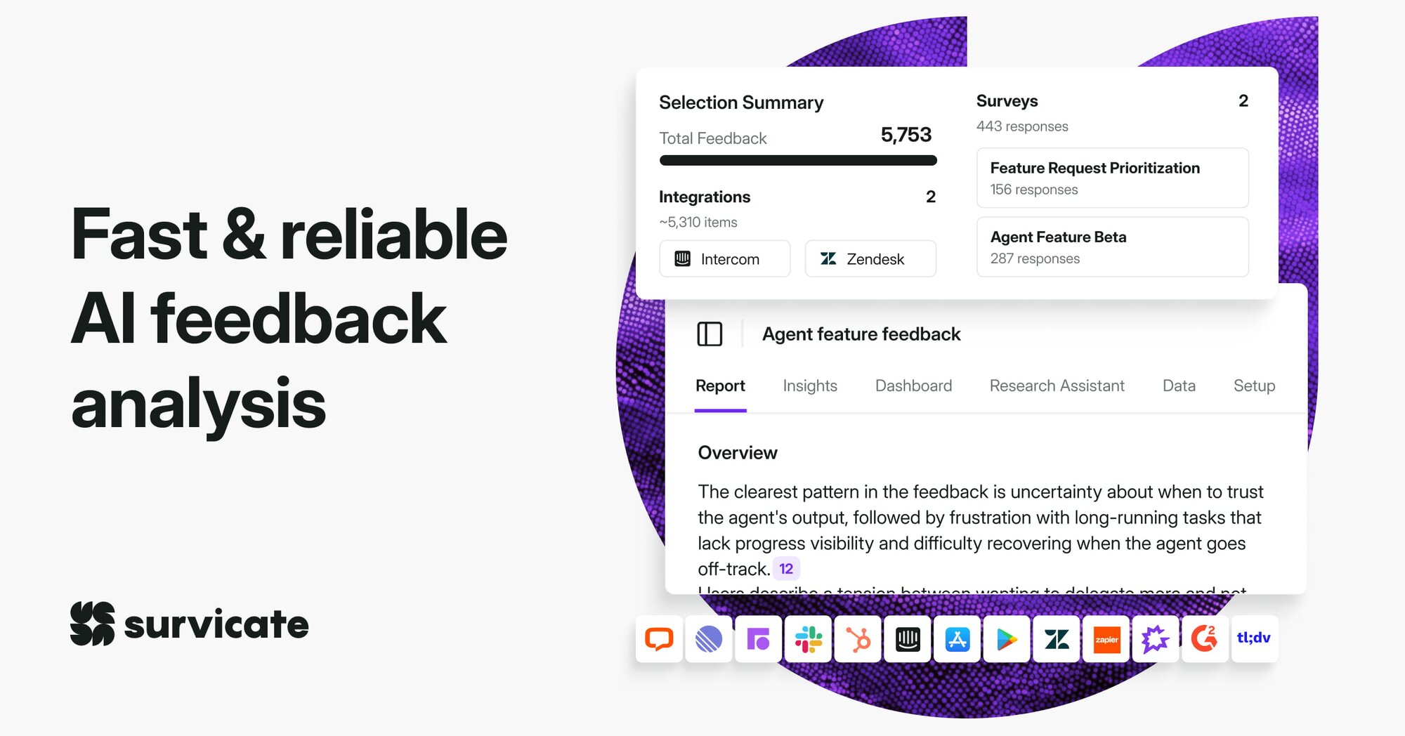 AI Feedback Analysis Software - Fast, Accurate Insights | Survicate