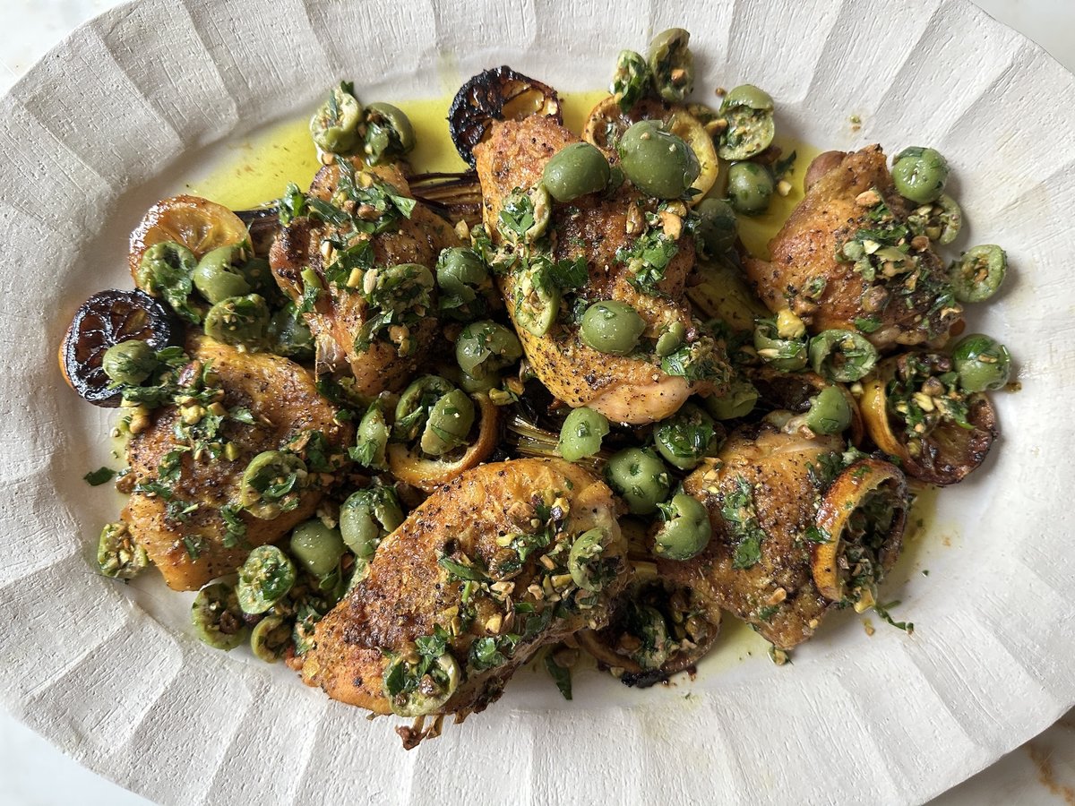 Roast Chicken Recipe With Turmeric, Herbs, and Green Olives EyeSwoon