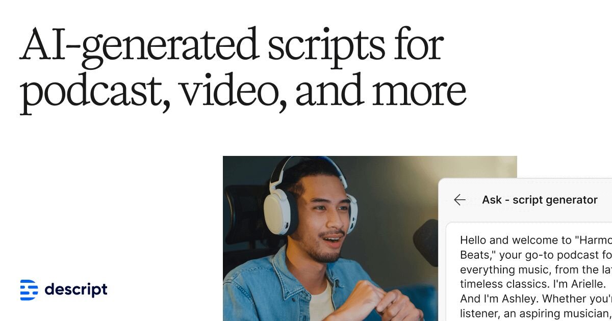AI Script Generator | Automatically Create Podcast and Video Scripts