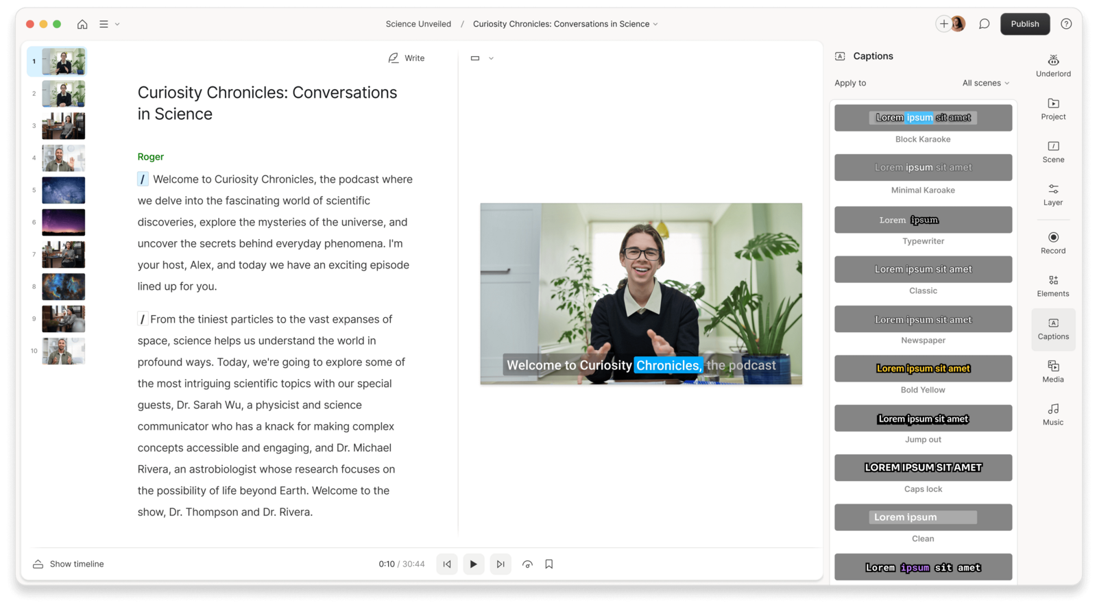 Descript: AI Powered Podcast Audio Editor