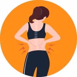 Back pain image orange background