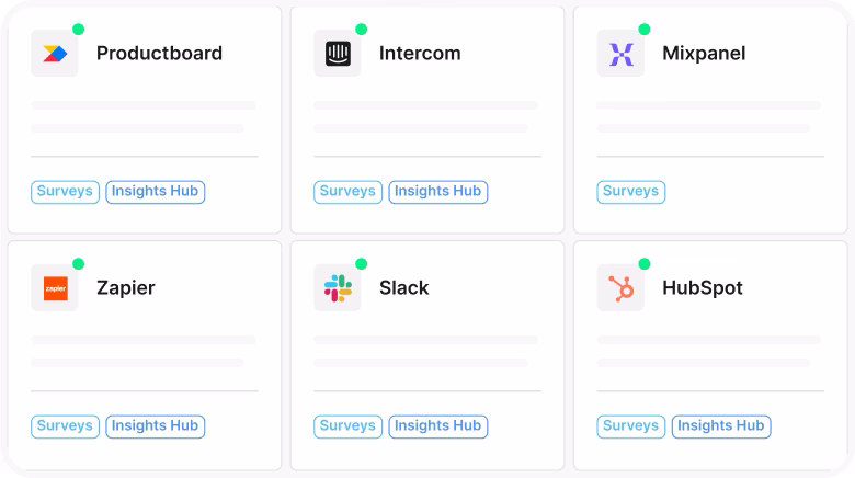 Survicate for product teams - preview of native integrations for survey software